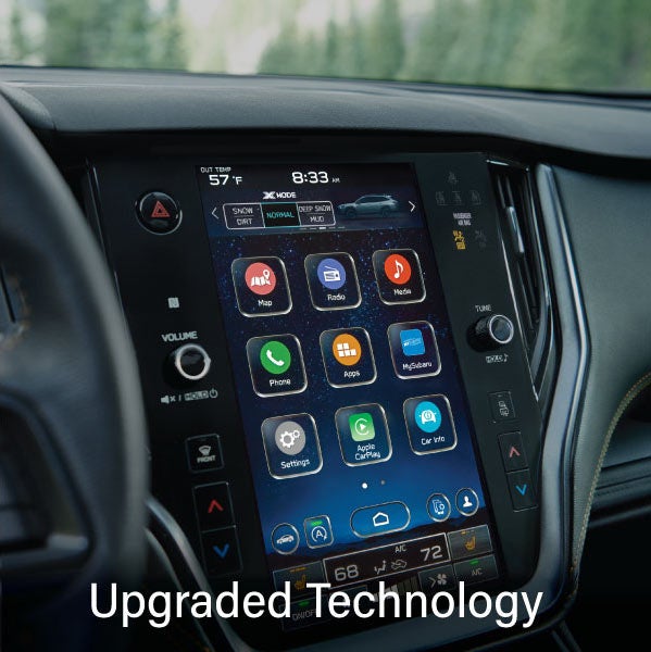 An 8-inch available touchscreen with the words “Ugraded Technology“. | Royal Moore Subaru in Hillsboro OR